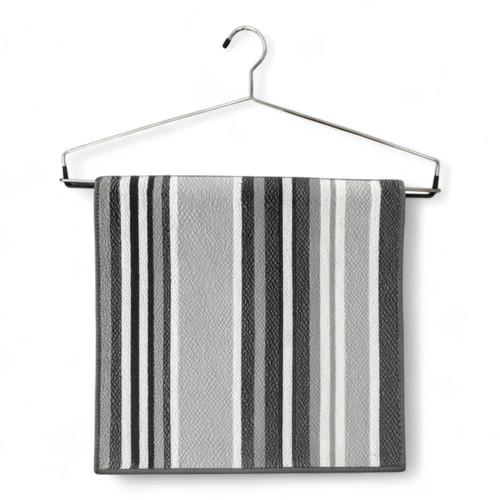 Heavy Duty Chrome Plated Adjustable Blanket Hanger with Black Non-Slip Coating, close product view on a white background, balanced, centred square layout