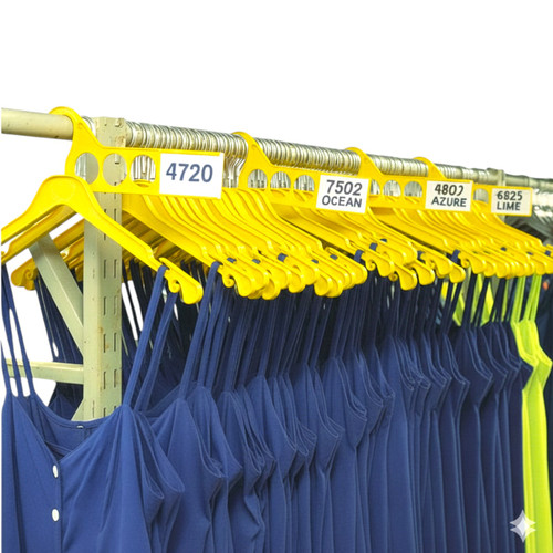 Durable Plastic Warehouse Hangers with Divider Cards for Stock Organization