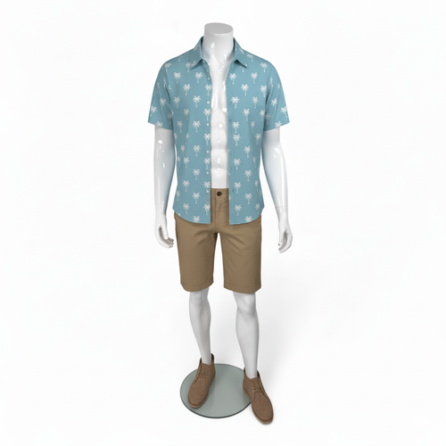 Headless Male Fiberglass Mannequin Glossy White Finish with Glass Stand 166cm