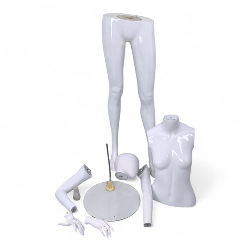 White Glossy Female Faceless Display Egg Head Mannequin – Sleek Retail Showcase
