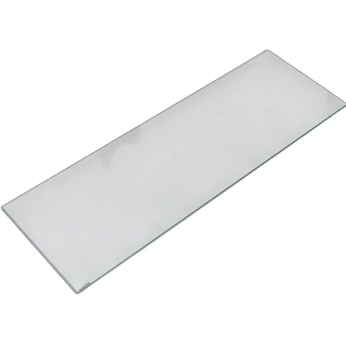 Toughened Glass Shelf, close product view on a white background, balanced, centred square layout