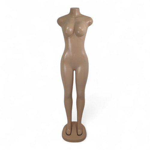 Voluptuous Brazilian Female Mannequin – Flesh-Tone, Durable Plastic Display