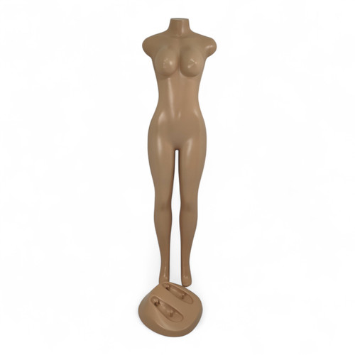 Voluptuous Brazilian Female Mannequin – Flesh-Tone, Durable Plastic Display