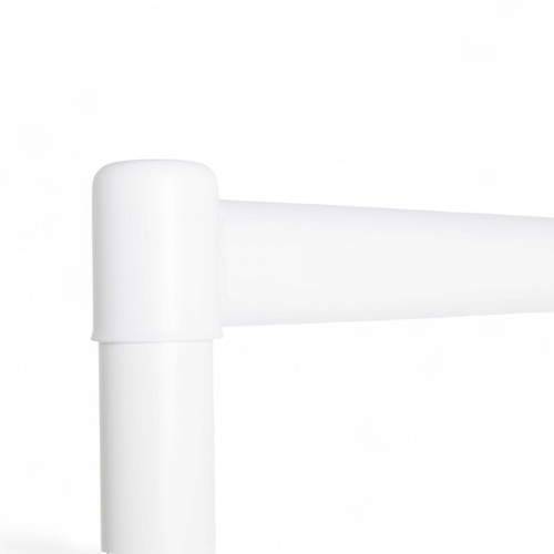 White Heavy-Duty Clothes Rail – 150 kg Load Steel Garment Rack with Wheels