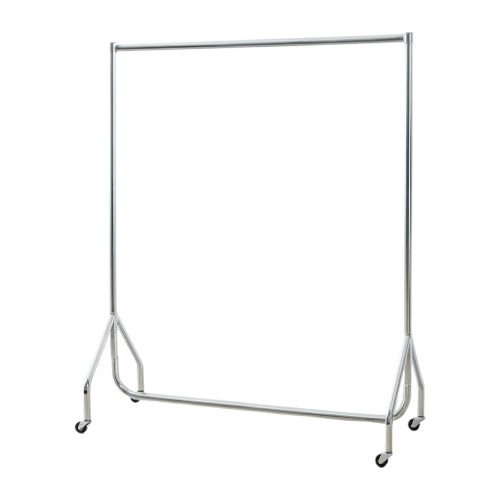 Chrome Heavy-Duty Clothes Rail, full-height product view on a white background