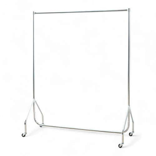 Chrome Heavy-Duty Clothes Rail, product shown on a white background, balanced, centred square layout