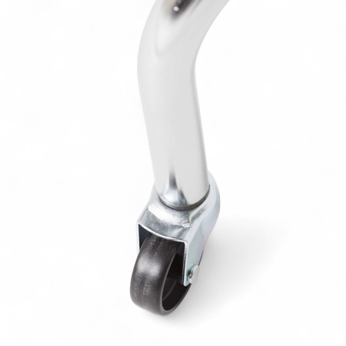 Chrome Heavy-Duty Clothes Rail, full-height product view on a white background, balanced, centred square layout