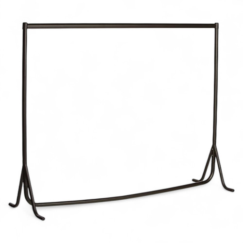 Fishtail Black Heavy-Duty Clothes Rail – 150 kg UDL 32 mm Steel, Extra Stability