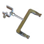 Chrome Square Screw-In Card Holder for Clothes Rails - Sign Clip, Adjustable POS, close product view on a white background