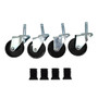 Standard Wheels for Clothes Rail – 4 Unbraked 2" Castors, 32 mm Frame Compatible