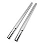 Chrome Height Extension Poles for 32 mm Heavy-Duty Clothes Rails, product shown on a white background, balanced, centred square layout