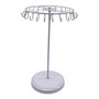 Rotating Jewellery Holder Stand (23 Hooks) | 34.8x20.5cm Metal Spinning Rack, full-height product view on a white background, gallery image 29 of 32