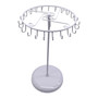Rotating Jewellery Holder Stand (23 Hooks) | 34.8x20.5cm Metal Spinning Rack, full-height product view on a white background, gallery image 30 of 32