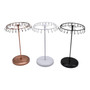 Rotating Jewellery Holder Stand (23 Hooks) | 34.8x20.5cm Metal Spinning Rack, product shown on a white background, balanced, centred square layout