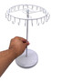 Rotating Jewellery Holder Stand (23 Hooks) | 34.8x20.5cm Metal Spinning Rack, full-height product view against a light background, balanced, left-balanced square layout