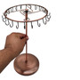 Rotating Jewellery Holder Stand (23 Hooks) | 34.8x20.5cm Metal Spinning Rack
