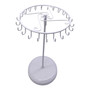 Rotating Jewellery Holder Stand (23 Hooks) | 34.8x20.5cm Metal Spinning Rack, full-height product view on a white background, gallery image 31 of 32