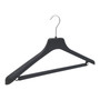 Large Plastic Suit Hanger 44cm Black – Wide Shoulders & Trouser Bar for Men’s Suits
