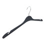 Plastic Coat Hanger 41cm Black – Slim Space-Saving Clothes Hanger with Notches