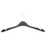 Plastic Coat Hanger 41cm Black – Slim Space-Saving Clothes Hanger with Notches