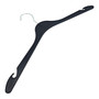 Plastic Coat Hanger 41cm Black – Slim Space-Saving Clothes Hanger with Notches