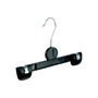 Plastic Children’s Straight Clip Hanger Black – 25cm & 31.5cm with Metal Locking Clips