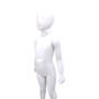 Child’s Fiberglass Egg Head Display Mannequin 116cm Gloss White with Glass Stand