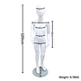 White Child’s Fiberglass Egg Head Display Mannequin 116cm Gloss with Glass Stand, balanced, right-balanced square layout