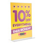 Acrylic Double-Sided Sign Holder Portrait & Landscape, printed product shown on a white background