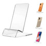 Heavy Duty Acrylic Phone & Tablet Display Stand, close product view on a white background, tight, centred square layout