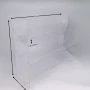 Clear Acrylic 3 Tier Confectionery Display Stand for Candy, Sweets & Chocolate Bars, product shown against a light background