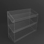Clear Acrylic 3 Tier Confectionery Display Stand for Candy, Sweets & Chocolate Bars
