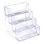 Clear Plastic 4-Tier Landscape Business Card Holder – Free-Standing Counter Display