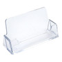 Clear Acrylic Business Card Holder, close product view on a white background, brightly lit product image