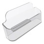 Clear Acrylic Business Card Holder, close product view on a white background