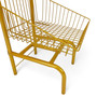 3 Tier Golden Wire Basket Stand–Freestanding Display Rack for Bread,Snacks & More, standard product photograph
