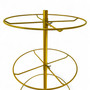 4 Tier Rotating Golden Metal Display Rack for Jewelry, Socks & Lingerie, close product view on a white background