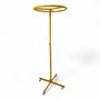 Golden Circular Clothes Rail Stand 360° Adjustable Height Retail Display Rack