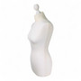 Female Display Bust Tailors Dummy–Adjustable Height,Cream Torso with Chrome Base