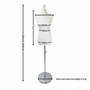 Female Display Bust Tailors Dummy, full-height product view on a white background