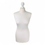 Female Display Bust Tailors Dummy, base detail on a white background, brightly lit product image