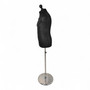 Male Display Bust Tailors Dummy –Adjustable Height, Cream Torso with Chrome Base, gallery image 9 of 10