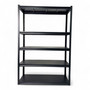 Heavy-Duty Boltless Steel Shelving Unit, Powder-Coated, Adjustable 5-Tier Rack, full-height product view on a white background, balanced, centred square layout