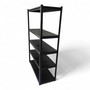 Heavy-Duty Boltless Steel Shelving Unit, Powder-Coated, Adjustable 5-Tier Rack, full-height product view on a white background, full-height product photograph