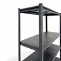 Heavy-Duty Boltless Steel Shelving Unit, Powder-Coated, Adjustable 5-Tier Rack, product shown against a coloured background