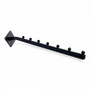 7 Ball Sloping Wall-Fix Display Arm Black Steel Space-Saving Rail