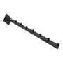 7 Ball Sloping Wall-Fix Display Arm Black Steel Space-Saving Rail, product shown on a white background, standard product photograph