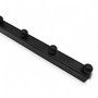 7 Ball Sloping Wall-Fix Display Arm Black Steel Space-Saving Rail, product shown on a white background, brightly lit product image