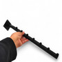 7 Ball Sloping Wall-Fix Display Arm Black Steel Space-Saving Rail, product shown against a coloured background, standard product photograph