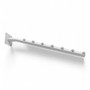 7 Ball Sloping Wall-Fix Display Arm White Steel Space-Saving Rail